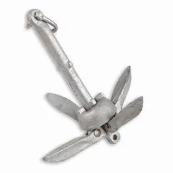 Draggen fold anchor type B, cast iron, carbon steel or stainless steel, hot-dipped galvanized finish
