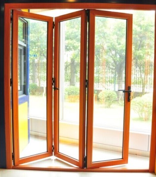 China Supplier Aluminum Glass Folding Door with Siegenia Hardware