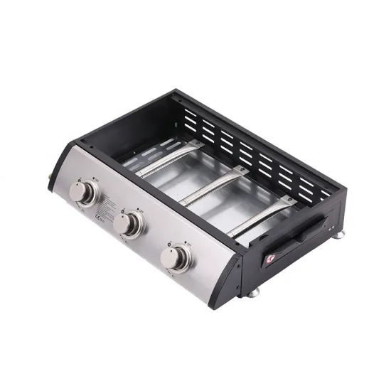 Garden 3 Burner Gas Grill with Plancha for Beef and BBQ