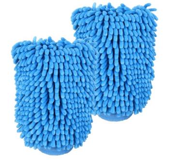 SEQ Scratch-Free Premium Double Sided Chenille Car Wash Mitt