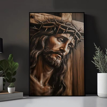Fede cattolica Canvas Wall Art - Gesù crocifisso sulla croce