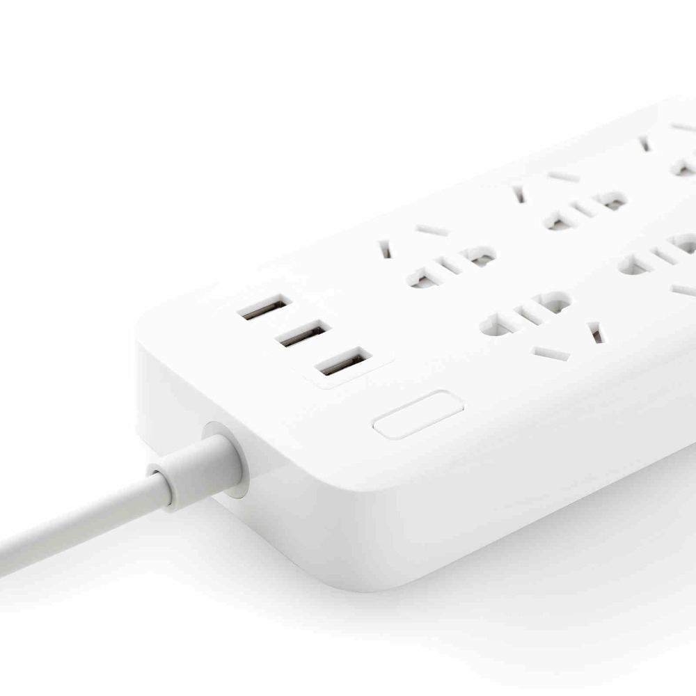 Original Xiaomi Mijia Power Strip Basic Version 6 Sockets With 3 5V 2.1A Fast Charging USB Ports White Mi Socket Solid Color