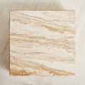 Einfacher Travertine Square Marmor Couchtisch