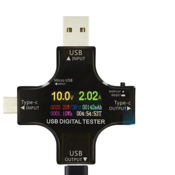 2-in-1 Professional Color Screen Tester for Type C PD Voltage Current