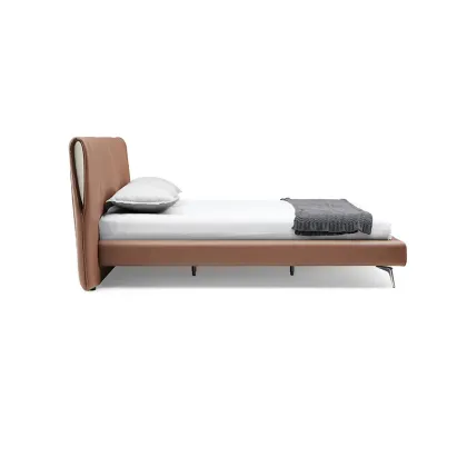 simple double bed Hot Sale bedroom leather bed