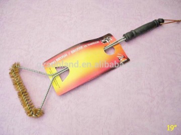 Best Value Extra strong PP handle Durable Brass Bristles Grill cleaning brush