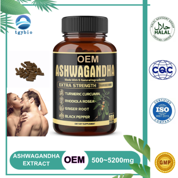 OEM Label Peribadi Borong Suplemen Premium Ashwagandha Extract Capsules