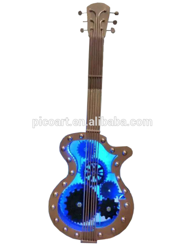 modern metal guitar lighting sculpture decor for night club