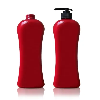 Red PET Shower Gel Bottles with Pump - 380ml, 680ml, 1000ml