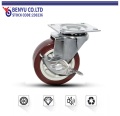 Purpil Red Light-Duty Polyurethane Caster med broms