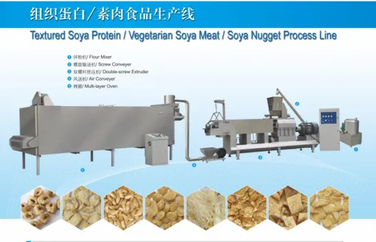 Textured Soya Protein/Vegetarian Soya Meat Process Line