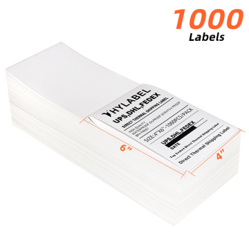 Logistic Fanfold Direct Thermal Transfer 4X6 Shipping Labels