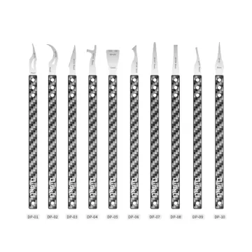 Qianli DP Carbon Fiber Handle Hand-polished Degumming Scraper Pry Knife for Mobile Phone Motherboard CPU NAND