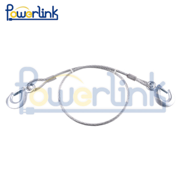 C50073 2 TONNE 3.5M STEEL WIRE Tow Towing Pull Rope Strap Heavy Duty Road Recovery