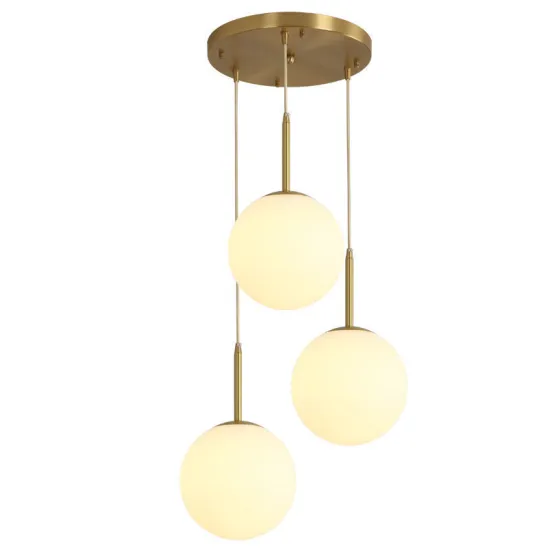 Nordic Modern Glass Hanging Lamp LED Globe Pendant Light