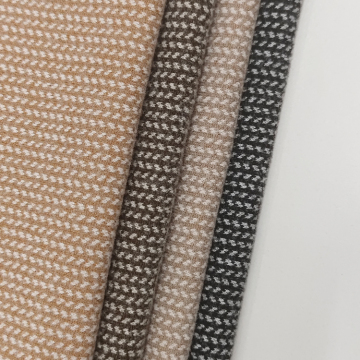 Shaoxing yueyang mode stickat poly tweed tyg för varma kostymer