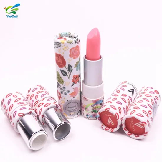 OEM & ODM MOQ=500pcs biodegradable lip balm paper tubes, cosmetic packaging lipstick paper tube