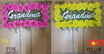 20"Artifical rose Grandma Pillow Cemetery