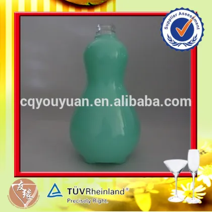 jade geen color bottle gourd type liquor glass bottle 500ml