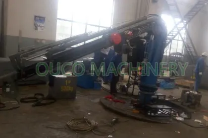 OUCO 1T8M Hydraulic Telescopic Boom Marine Crane