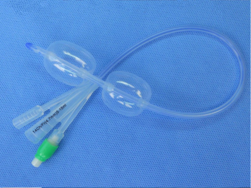 100% Silicone Made Double Balloon Foley Catheter