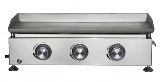 3 Buner Stainless Steel Table Top Gas Griddle