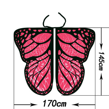 Butterfly Wings Chusta Fairy Miękka tkanina dla kobiet Party Nimfy kostium akcesoria