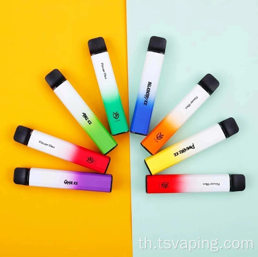 ใหม่รสชาติที่ใช้แล้วทิ้งบุหรี่อิเล็กทรอนิกส์สูงสุด 2500 พัฟ vape