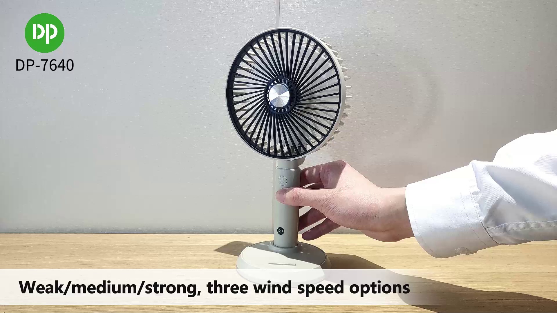 Portable Desktop USB-C Table Fan Rechargeable 90 Degree Rotary