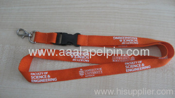 20mm Orange Polyester Ribbed Lanyard 