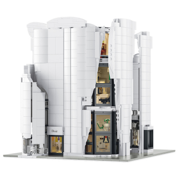 3028pcs σύγχρονη αρχιτεκτονική πόλη πολυτελή καταστήματα Street View Building Blocks Set: Ένα δώρο γενεθλίων