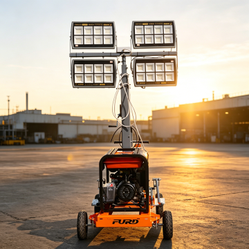 Portable LED Light Tower with 5m hegith 1 Year Warranty Low Maintenance Cost