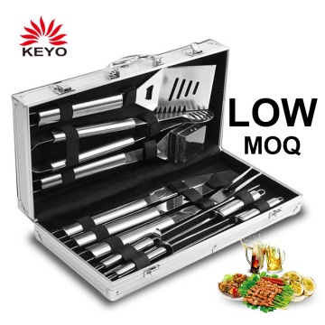 Hot Sales 11 Pcs BBQ Accessories BBQ Grill Tools Set With Aluminum Case