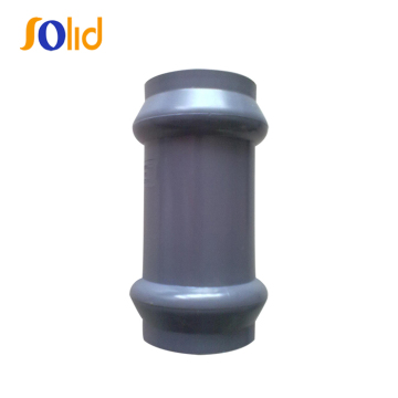 PVC Plastic Pipe Fitting For Irrigation Two Faucet Regular Coupling With Rubber Ring