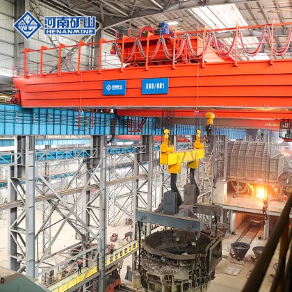 High Temperature Resistant Double Beam Bridge Crane for Metallurgical Engineering