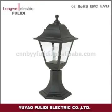 plastic outdoor pillar gate light,garden standing lamp,4pcs glasses