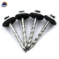 Umbrella head ring shank roof nail