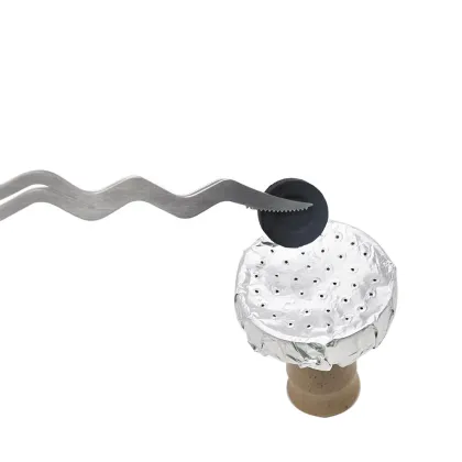 395MM Wave Style Trident Shaper Stainless Steel Shisha Hookah Tongs Tweezers Clamp