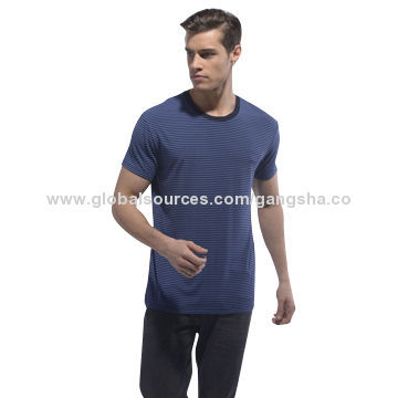 Men's T-shirt, Made of Cotton, Spandex
