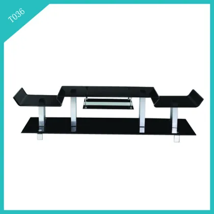 Hot bending glass tv stand