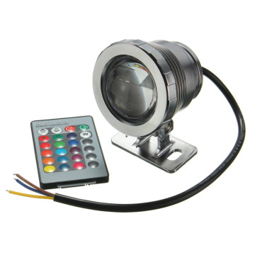 IP68 10W RGB LED Light Garden Fountain Pool Pond Spotlight - Waterproof Underwater Lamp with Remote Control