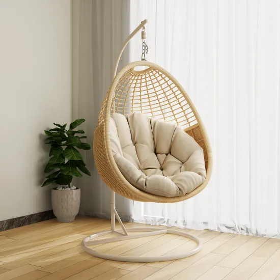 Adult Outdoor Garden Hammock Swing Chair - Fulin Garden Furniture Rattan Wicker Egg Swing Chair