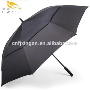 Big Golf Umbrella fibreglass double layer promotional Golf umbrella