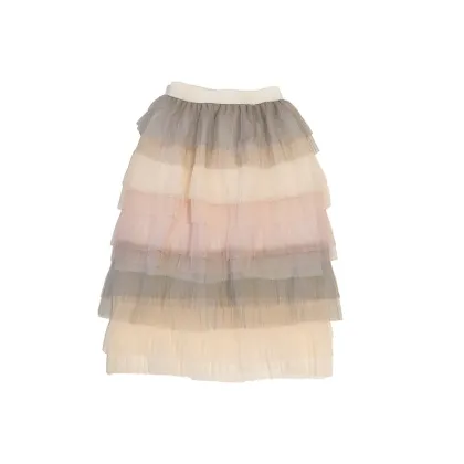 Fashion new girl gradient rainbow skirt kid girl skirts baby tulle skirt