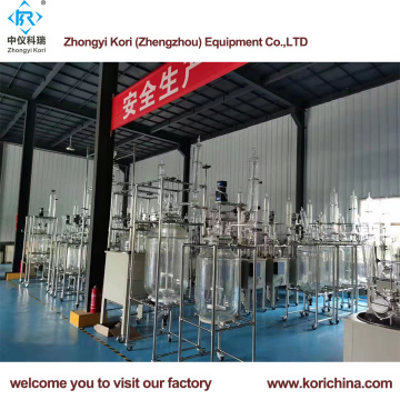 Continous Stirring Glass Reactor 1-200L