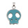 Silver Turquoise Skull Head Pendant