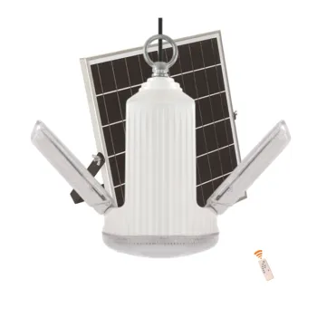 Solar Light Home Ceiling Light - 18w/24w/36w Foldable Double Fan Leaves Lamp with Solar Panel