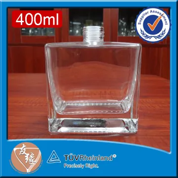 400ml heavy rectangle reed diffuser packaging high-end glass bottle