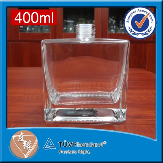 400ml heavy rectangle reed diffuser packaging high-end glass bottle