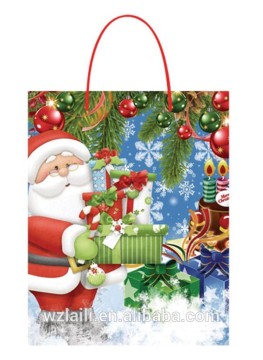 2015 3D christmas paper bags gift package